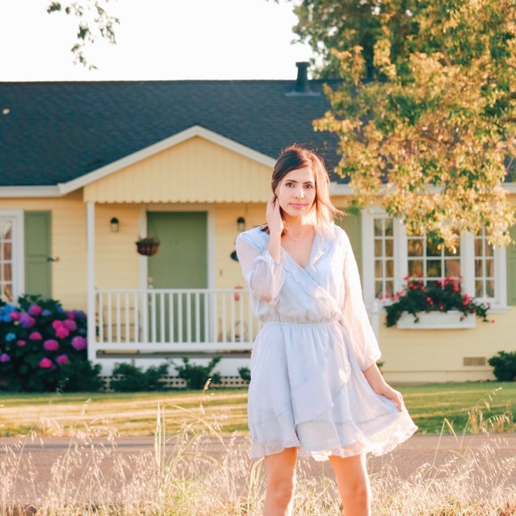 🦋Sapphire Skys Mini SwissDot Chiffon Dress🦋 - Picture 7 of 8